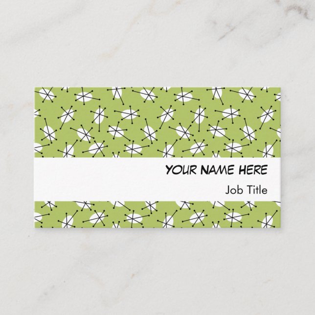 Dazzle Multi Vert carte de visite blanc rayé (Devant)