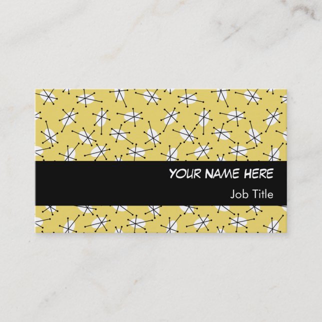 Dazzle Multi Yellow Visitenkarte schwarzer Streife (Vorderseite)