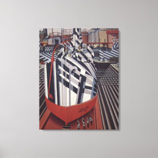 Dazzle-Schiffe in Drydock gepackt Leinwand drucken