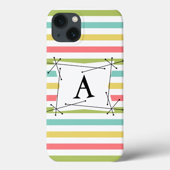 Dazzle Stripe Classic "Monogram" iPad Gehäuse Case-Mate iPhone Hülle (Rückseite)