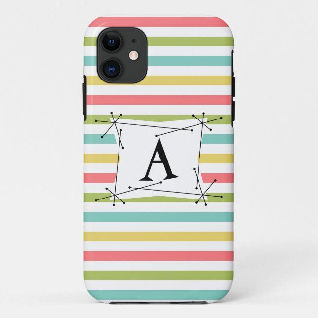 Dazzle Stripe Classic "Monogram" iPhone Gehäuse Case-Mate iPhone Hülle (Rückseite)