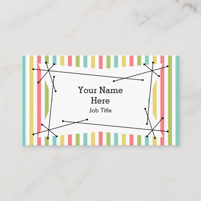Dazzle Stripe Classic Plaque carte de visite (Devant)