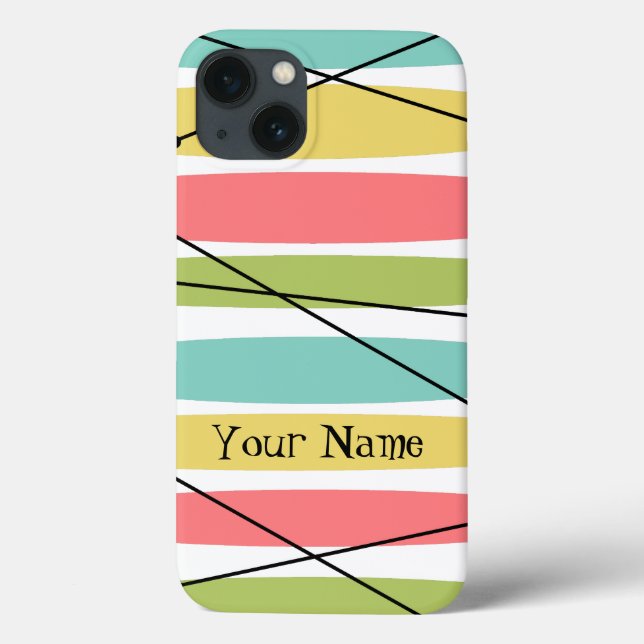 Dazzle Stripe "Name" iPad-Fall Case-Mate iPhone Hülle (Rückseite)