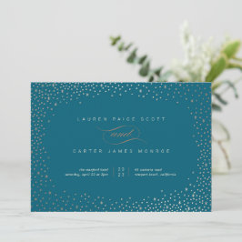 Dazzled Wedding Einladung - Aquamarine und rostfre