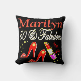 DAZZLING 50 & FABULOUS PERSONALISIERT PILLOW KISSEN
