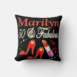 DAZZLING 50 & FABULOUS PERSONALISIERT PILLOW KISSEN