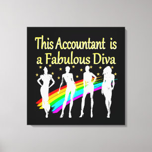 DAZZLING ACCOUNTANT DIVA DESIGN LEINWANDDRUCK