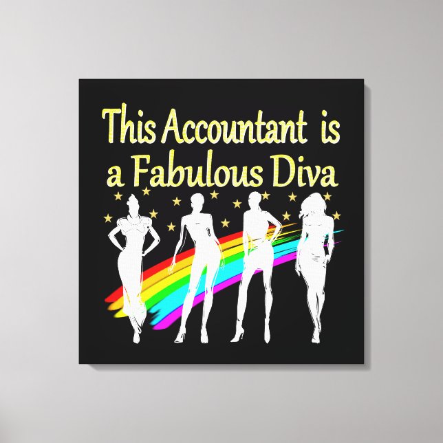 DAZZLING ACCOUNTANT DIVA DESIGN LEINWANDDRUCK (Vorderseite)