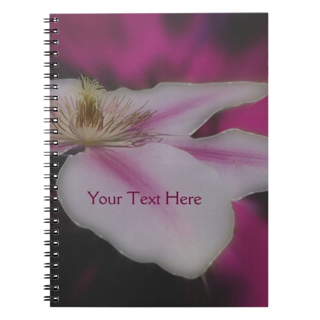 Dazzling Clematis Blume Natur Notizblock (Vorderseite)
