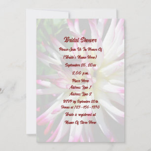 Dazzling Dahlia Blume Brautparty Einladung