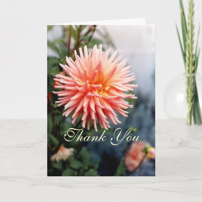 Dazzling Dahlia Blume Dankeskarte (Vorderseite)