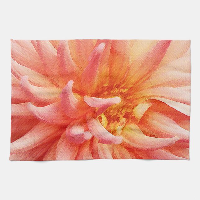 Dazzling Dahlia Blume Geschirrtuch (Horizontal)
