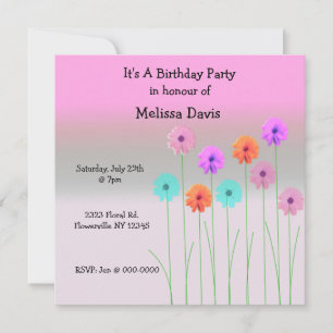 Dazzling Daisies Einladung zum Geburtstag