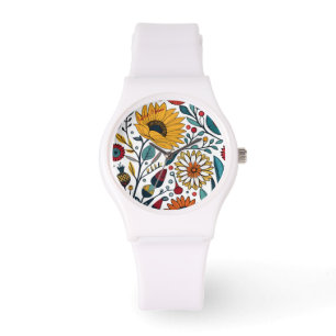 Dazzling Daisy Delight: Ein floraler Mode-Favorit Armbanduhr