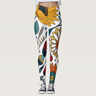 Dazzling Daisy Delight: Ein floraler Mode-Favorit Leggings