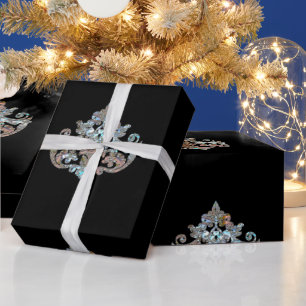Dazzling Damask Französisch Eleganter Urlaub  Geschenkpapier