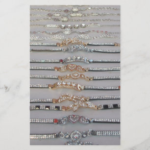 Dazzling dekorierte Diamant Kettenkunstschmuck Briefpapier