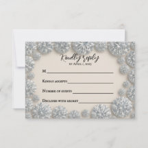 Dazzling Diamond Wedding RSVP Card