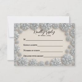 Dazzling Diamond Wedding RSVP Card