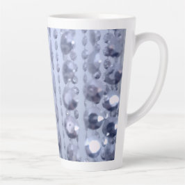 Dazzling Glittery Blue Beads Milchtasse