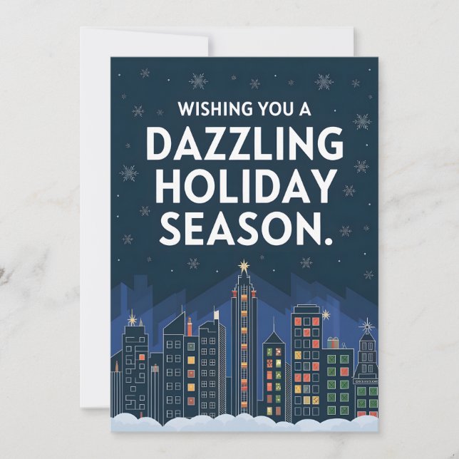 Dazzling Holiday Season - Weihnachtskarte Feiertagskarte (Vorderseite)
