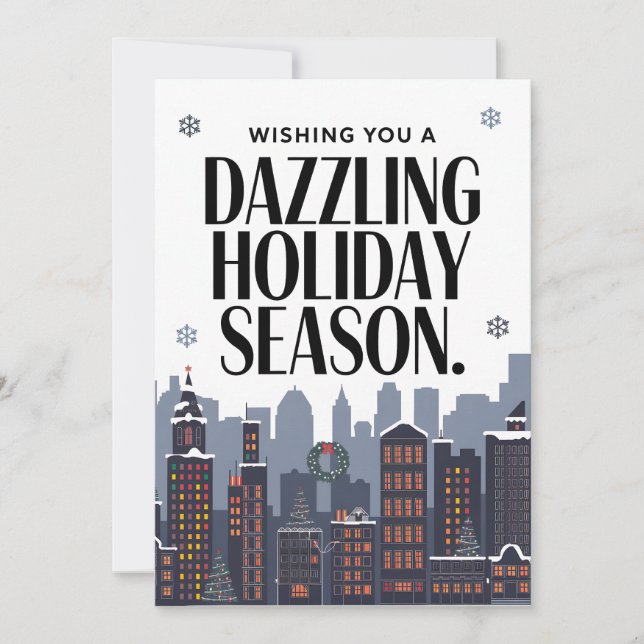 Dazzling Holiday - Weihnachtskarte Feiertagskarte (Vorderseite)