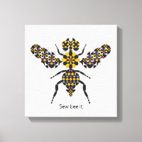 Dazzling Honey Bee Quilt Motif toile Imprimer