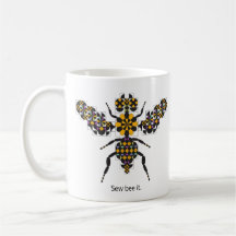 Dazzling Honey Bee Quilt Pattern Coffee Mug