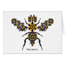 Dazzling Honey Bee Quilt Pattern Note Card