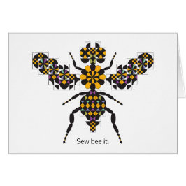 Dazzling Honey Bee Quilt Pattern Note Card