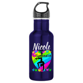 DAZZLING LILA I LIEBE GYMNASTICS DESIGN EDELSTAHLFLASCHE