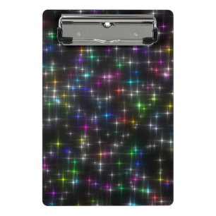 Dazzling Multicolor Stars Mini Klemmbrett