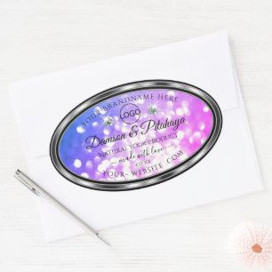Dazzling Parties scintillant bleu rose Étiquettes
