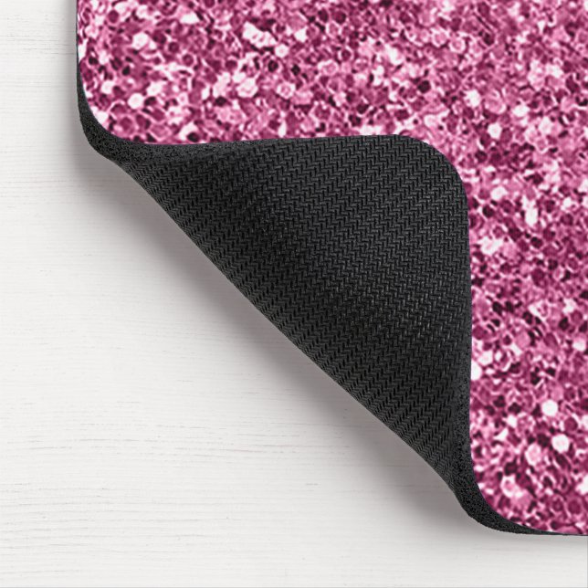 Dazzling Pink Glitzer Mousepad (Ecke)