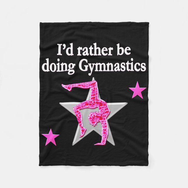 DAZZLING PINK GYMNASTICS DESIGN FLEECEDECKE (Vorderseite)