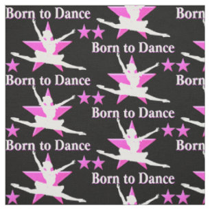 DAZZLING PINK UND SCHWARZ BALLERINA FABRIC STOFF