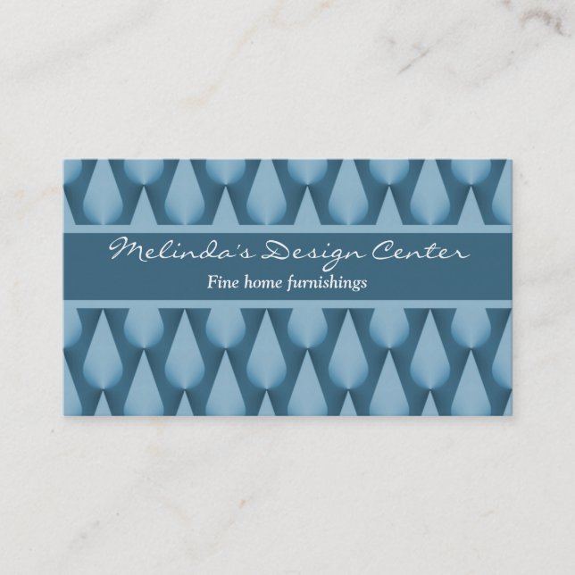 Dazzling Raindrops Business Card, brillant blau Visitenkarte (Vorderseite)