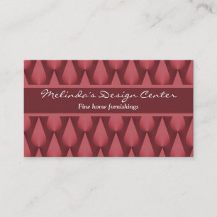 Dazzling Raindrops Business Card, Maroon Visitenkarte