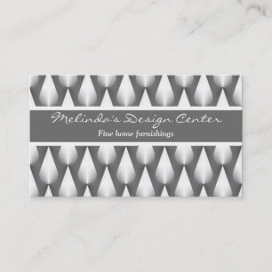 Dazzling Raindrops Business Card, metallisch grau Visitenkarte