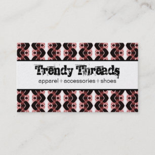 Dazzling Retro Business Card, Cabernet Visitenkarte
