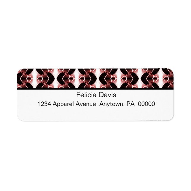 Dazzling Retro Return Address Labels (Vorne)