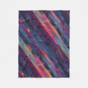 Dazzling Ribbon Patchwork-Fleece Fleecedecke