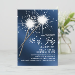 Dazzling Sparklers 4. Juli Party Einladungen