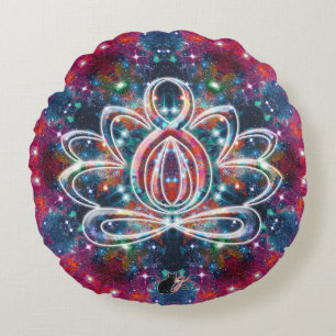 Dazzling Zen Lotus Rundkissen Rundes Kissen