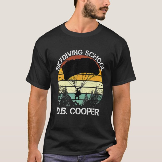Db Cooper Fallschirmschule für Männer T-Shirt (Vorderseite)