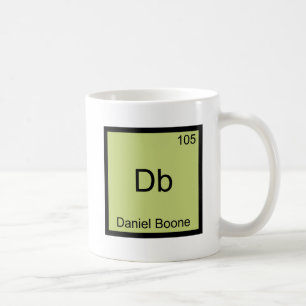 Db - Daniel Boone Lustiges Chemie-Element-Symbol Kaffeetasse