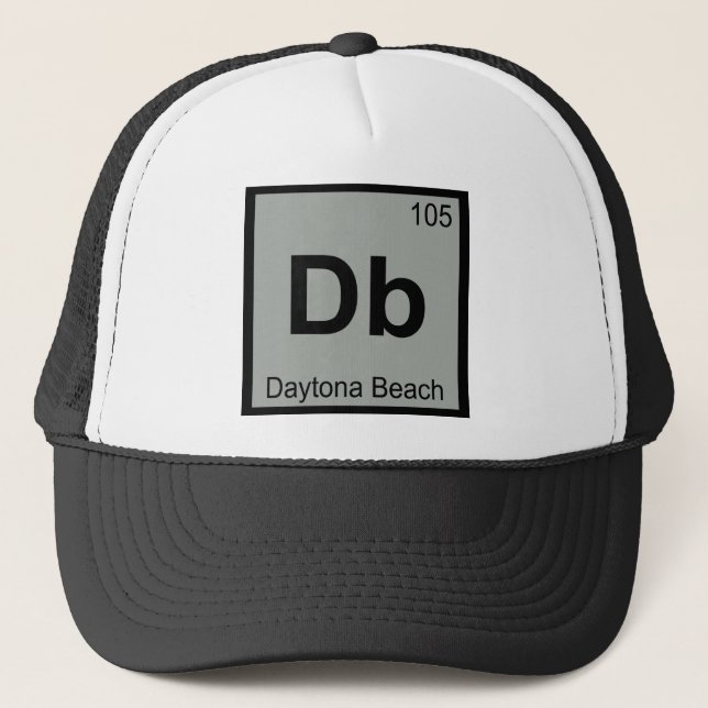 Db - Daytona Beach Florida City Chemistry Symbol Truckerkappe (Vorderseite)