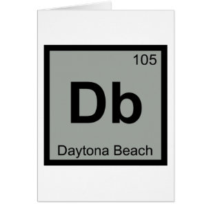 Db - Daytona Beach Florida City Symbole de chimie