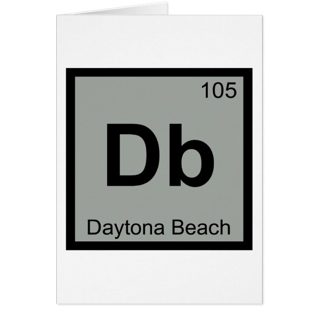 Db - Daytona Beach Florida City Symbole de chimie (Devant)