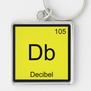 Db - Dezibel Chemie-Element-Symbol Lärm Tee Schlüsselanhänger